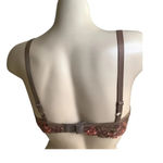 Massam Size Medium Brown Embroidered Padded Underwire Bra. Made in Brazil. New Photo 3