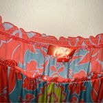 Hale Bob 100% Silk Floral Off Shoulder Cinch Waist Blouse S Photo 7