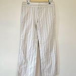 SALE! Cream/Pink Striped Low Waist Pants Size 8 EUC Tan Photo 0