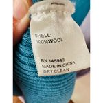 BUSAYO X RTR Teal Lilac Colorblock 100% Wool Button Down Rib Sweater Dress XS Purple Photo 9