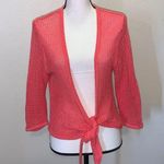 Christopher & Banks  peach pink front knot knit shrug sweater Photo 0