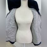 Women's Quilted Navy Puffer Jacket with faux fur winter Blue Size L Photo 4