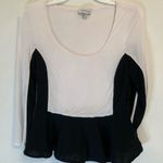 Bebe  Peplum Contrast Blouse | Y2K Office Chic Size S Photo 1
