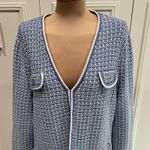 Talbots  Knit‎ Sweater Blazer Blue & White Old Money Preppy Grandmacore Photo 1