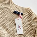 Vineyard Vines Seaspun Cashmere Pointelle Crewneck Sweater Stretchy Puff Sleeve Photo 5