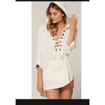 l*space NWT L* Cream Lace-Up Swim Coverup Photo 2