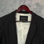 EUC J.Crew Regent Black Wool Blend Blazer Women's Size 16T Tall Black Photo 3