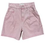 Mango  Striped Denim Shorts Pink Photo 1