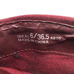 Chinese Laundry Womens Ankle Boots Booties Suede Slip On Block Heel Burgundy 6 Photo 10