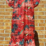 Winnie Fashion hawaii Hawaiian MuuMuu Hawaiian Dress Floral dress Red Size M Photo 0