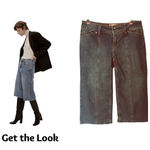 CAbi  #520 Denim Capri Pants Cropped Jeans Bermudas Culottes Gauchos size 4 Photo 1