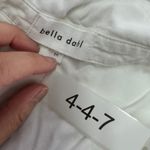 Bella Dahl Top Womens Medium White Effortless Shirt Tail Button Down Oversized Photo 4