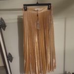 Reiss  Alessi Metallic Pleated Midi Skirt Size 4 Photo 3