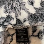 Timing  Black and White Floral Shorts High Waisted Flowy Size M Photo 5