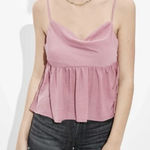 American Eagle  Outfitters Silky Cowl Neck Babydoll Tank  Photo 0