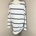 Free People We The Oversized Grey Upstate Striped Top Photo 5