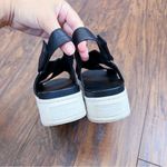 Vince • Weslan Leather Platform Sandals black criss cross straps flatform chunky Photo 8