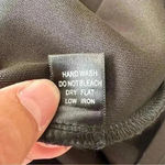 Iris Midi Dress Semi Sheer Stripe Panel Long Sleeve Stretchy Black Large Formal Photo 9