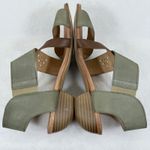 Miz Mooz Miz‎ Mooz New York City Cienna Sage Green Leather Cutout Ankle Strap Sandals 9.5 Photo 10