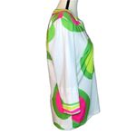Gretchen Scott Gretchen Scot Designs Split Neck Tunic - Rock Out Pattern Size S Neon Pink Green Photo 2