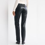 Abercrombie & Fitch 🆕 Black High Rise 90s Straight Vegan Faux Leather Pant 26🆕 Photo 1