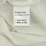 Johnny Was Calme Organic Cotton Drop Shoulder Tee White V Neck XL #011094 Photo 5