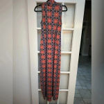 Vfish | Resort Bold Tropical Bohemian Floral Print V Neck Maxi Dress Size XS Pink Photo 1