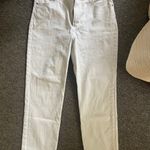 Abercrombie & Fitch  ankle straight ultra high rise white denim jeans size 34 Photo 1