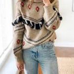 Lou & grey by loft size small women’s sweater brown/black/white/peach Photo 0