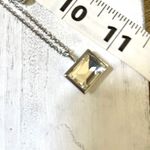 Loft  two tier silver tone rhinestone necklace Photo 8