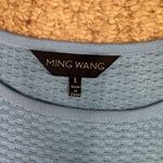 Ming Wang  Blue Textured Split Sleeve Grommet Hem Shift Dress Size Large. A32 Photo 11