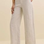 Reformation NWT  Joni Linen Cropped Pant Oatmeal size 8 Photo 1