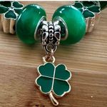 St Patricks Day Four Leaf Clover Bracelet New Beaded Charms Heart Dangle… Silver Photo 4