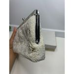 Handmade Vintage Ivory white All Beaded Top Handle Bag With Mother Of Pearl Detailing Photo 5