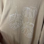 Post surf yellow crew neck with monstera design size L. Size L Photo 1
