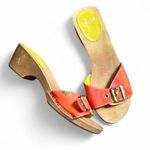 Candie's Y2K Orange Tropical Sandal Slides Photo 0