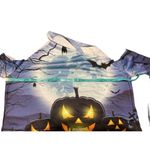 HALLOWEEN Trick or Treat cut out shoulder blouse size L/XL Blue Size L Photo 6