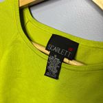 Scarlett Lime Green Silk Blend Cap Sleeve Top NWT Photo 3