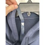 SKIMS ‎ Classic Hoodie Navy Blue Fleece Sweatshirt Comfy Kangaroo Pocket Small Photo 3