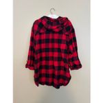 Columbia  Red And Black Plaid Hooded Flannel Top Woman’s Size 2X Flaws Photo 8