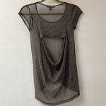 Living Doll  | Metallic Top Back Cut Out XS Gray Silver Photo 3