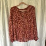 Lucky Brand  Floral Print Blouse Size Medium Photo 0