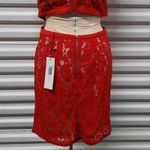 The Room Halter Mini Dress Sz Medium Red Lace Sheer Overlay Sexy Cocktail Party Photo 7