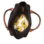 Kate Spade  Vintage Brown Nylon & Tan Leather Trim & Handled Women's Satchel Photo 7