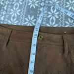 Faux-Suede Worn Luggage Slim Pants Brown Size 8 Chico's Size 1 Photo 9