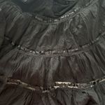 Lulumari Vintage Y2K Black Cotton Lace Insert Tiered Lined Boho Maxi Skirt Sz M Photo 11