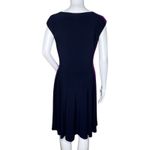 Ralph Lauren Lauren Dress Womens 4 Navy Purple Fit Flare Party Office Career Photo 3