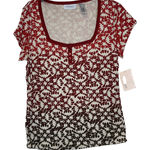 Liz Claiborne Villager Liz‎ Claiborne Women Large Rib Square Neck Henley Short Sleeve Top NWT Photo 0