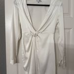 FashioNova Deep V satin mini dress Photo 4