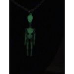 Skeleton Necklace Moveable Limb Steampunk Punk Skull Glow In The Dark Necklace Photo 2